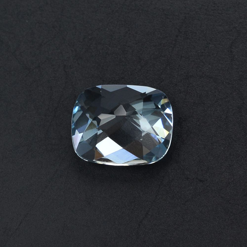 AQUAMARINE CHECKER CUT CUSHION 10X8MM 2.50 Cts.