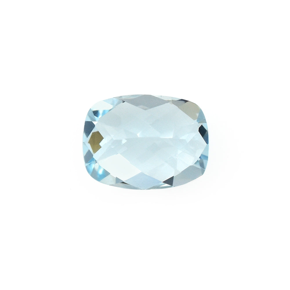AQUAMARINE CHECKER CUT CUSHION 8X6MM 1.05 Cts.