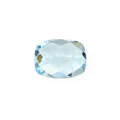 AQUAMARINE CHECKER CUT CUSHION 8X6MM 1.05 Cts.