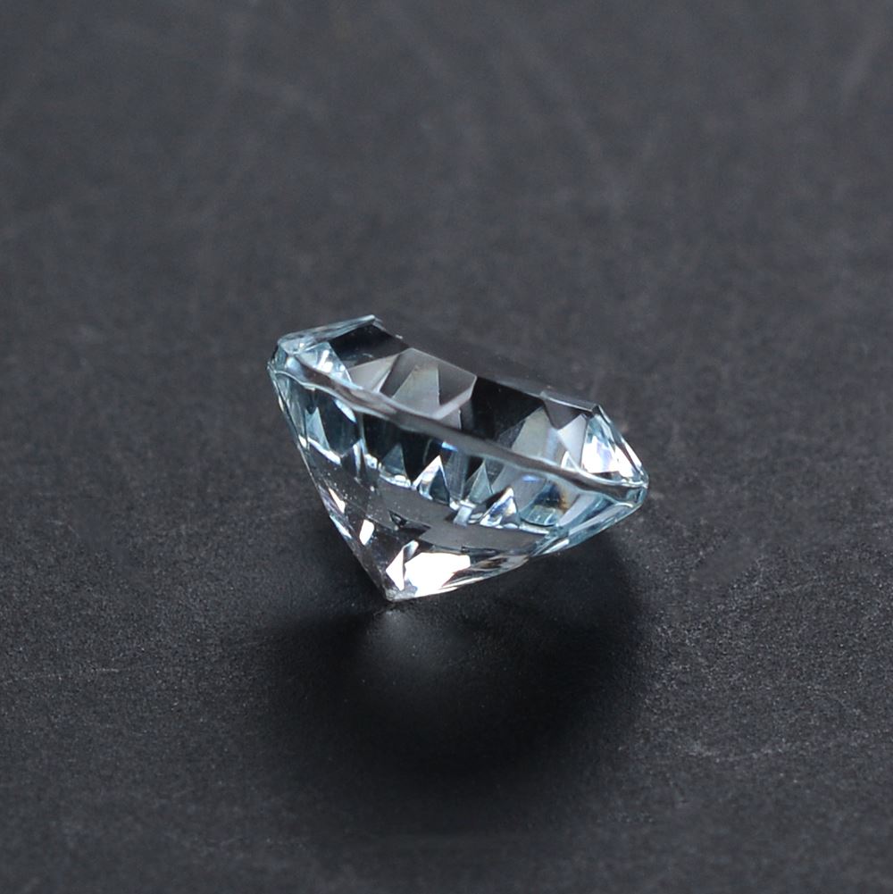 AQUAMARINE CONCAVE CUT ROUND (A) 6.50MM 0.94 Cts.