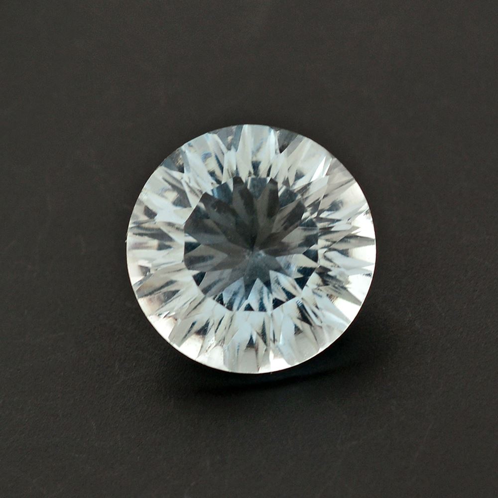 AQUAMARINE CONCAVE CUT ROUND (A++) (#45) 12MM 4.99 Cts.