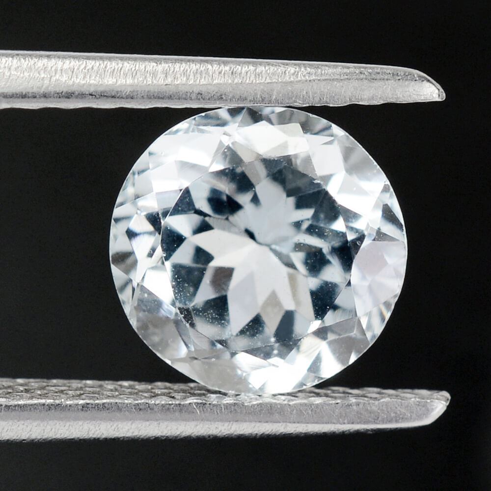 AQUAMARINE CUT ROUND (A) 7MM 1.13 Cts.