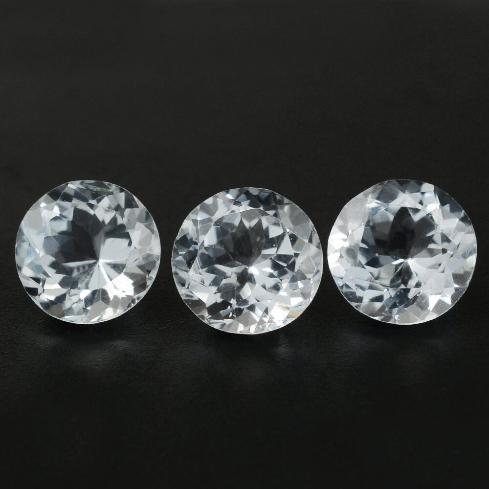 AQUAMARINE CUT ROUND (A) 7MM 1.13 Cts.