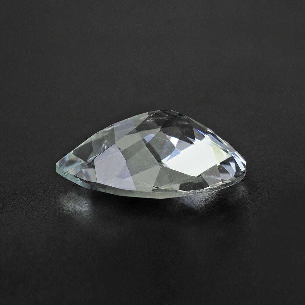 AQUAMARINE CHECKER CUT PEAR (B/PK) 13X9MM 3.55 Cts.