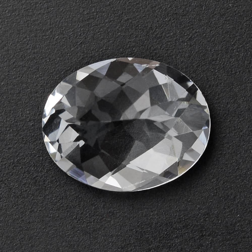 AQUAMARINE CHECKER CUT OVAL (B) 10X8MM 2.42 Cts.
