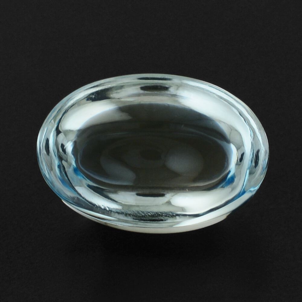 AQUAMARINE OVAL CAB (TRANSPARENT) 14X10MM 6.33 Cts.
