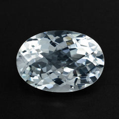 AQUAMARINE CHECKER CUT OVAL (A+) 14X10MM 5.70 Cts.