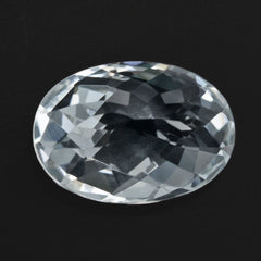 AQUAMARINE CHECKER CUT OVAL (A+) 14X10MM 5.70 Cts.