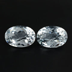 AQUAMARINE CHECKER CUT OVAL (A+) 14X10MM 5.70 Cts.