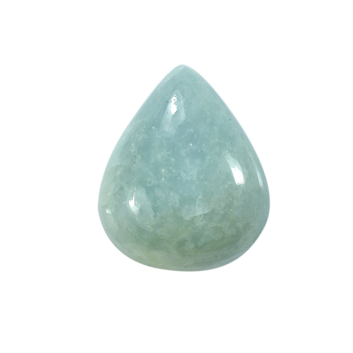 MILKY AQUAMARINE PEAR CAB 18X15MM 15.55 Cts.