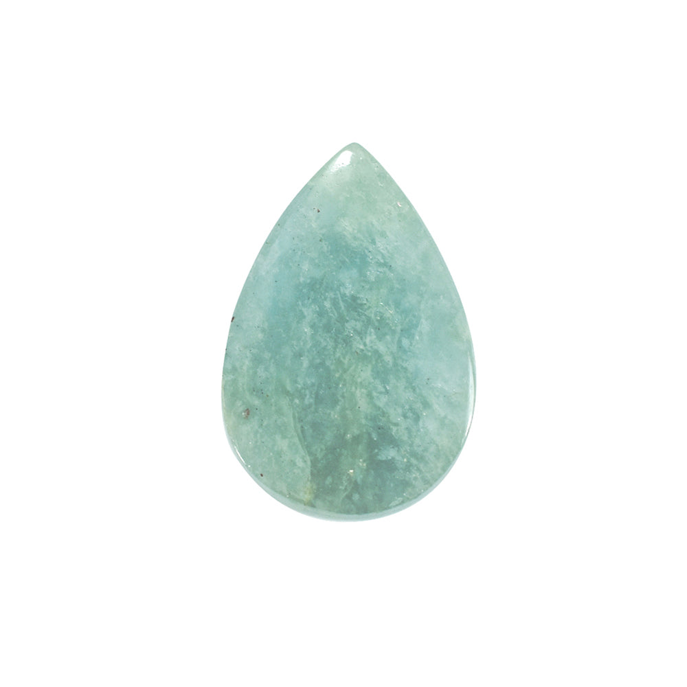 MILKY AQUAMARINE PEAR CAB 20X13MM 17.15 Cts.