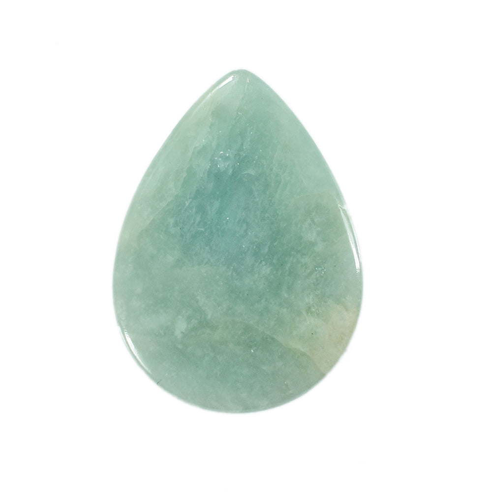 MILKY AQUAMARINE PEAR CAB 19X14MM 12.20 Cts.