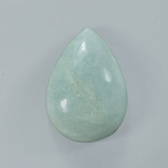 MILKY AQUAMARINE PEAR CAB 19X14MM 12.20 Cts.