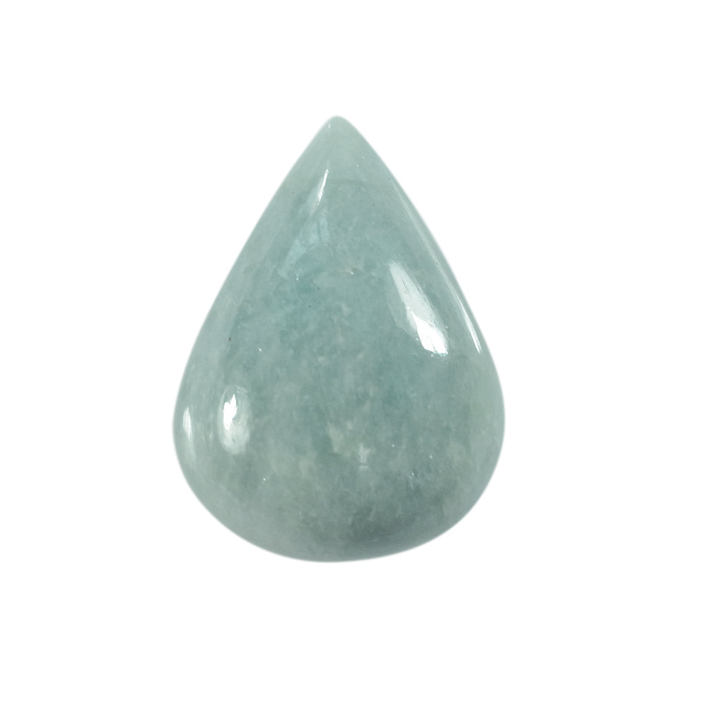 MILKY AQUAMARINE PEAR CAB 21X16MM 17.85 Cts.