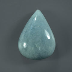 MILKY AQUAMARINE PEAR CAB 21X16MM 17.85 Cts.