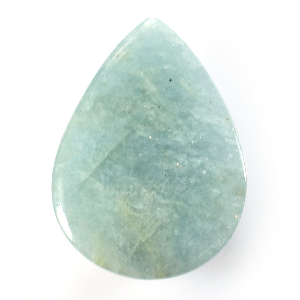 MILKY AQUAMARINE PEAR CAB 21X15MM 17.75 Cts.