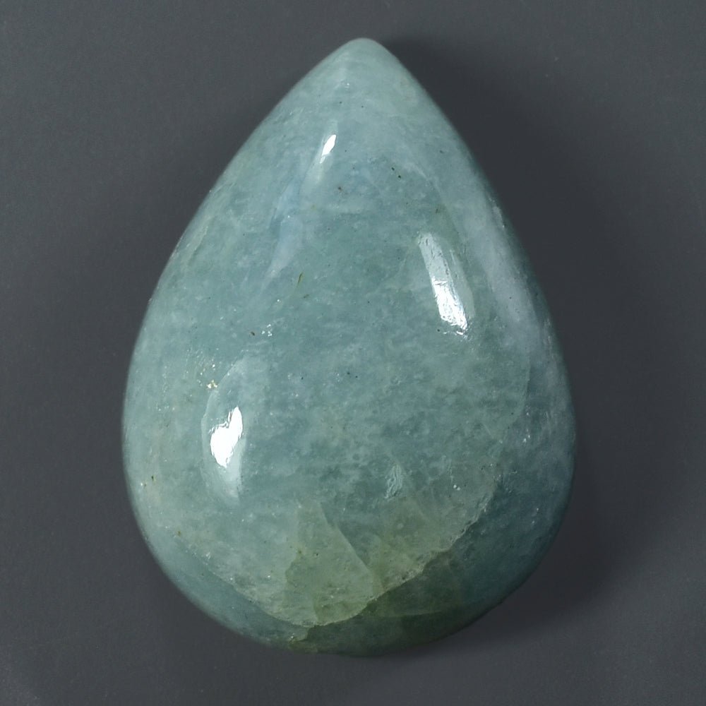 MILKY AQUAMARINE PEAR CAB 21X15MM 17.75 Cts.