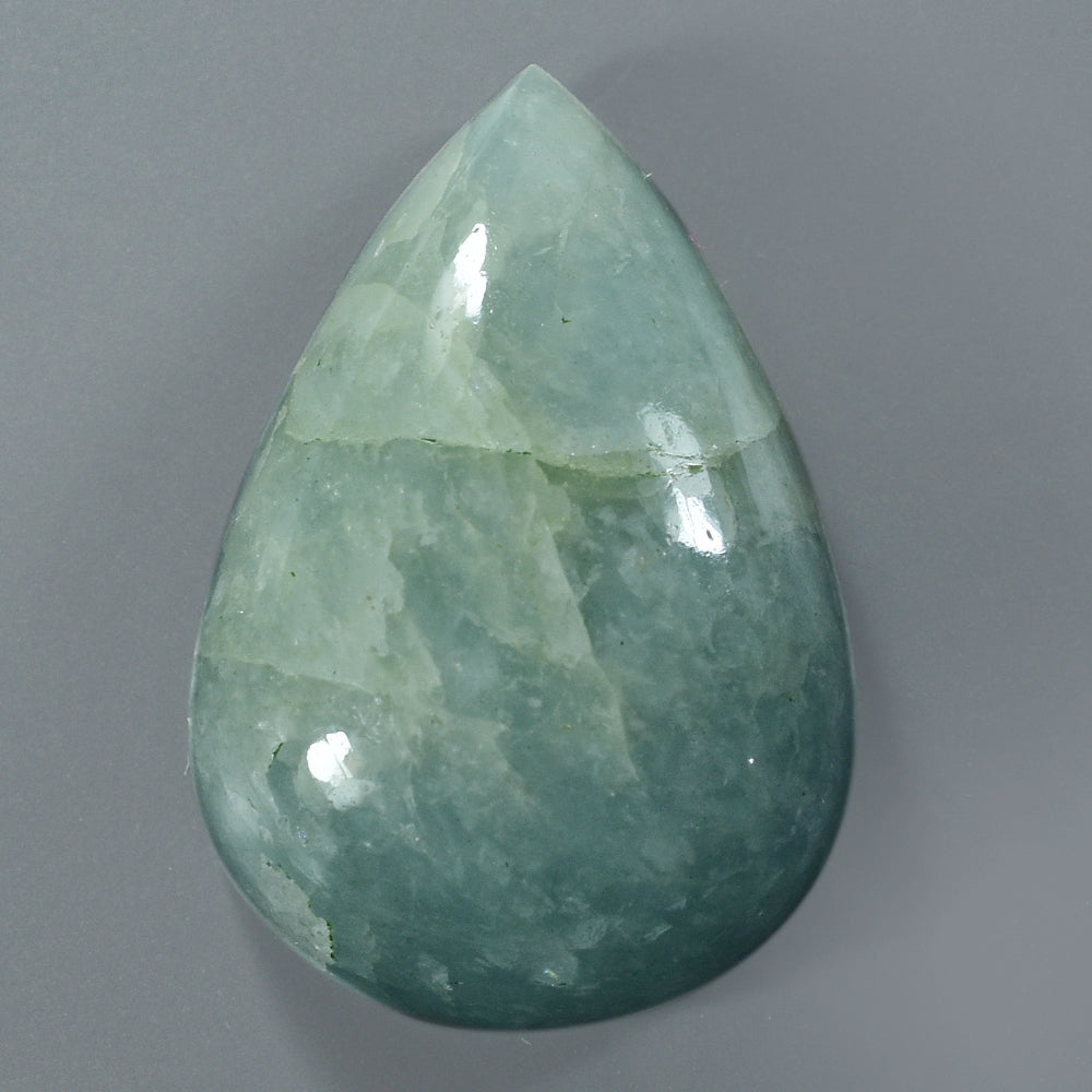 MILKY AQUAMARINE PEAR CAB 25X17MM 23.23 Cts.