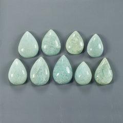 MILKY AQUAMARINE PEAR CAB (FREE SIZE) 10.43 Cts.