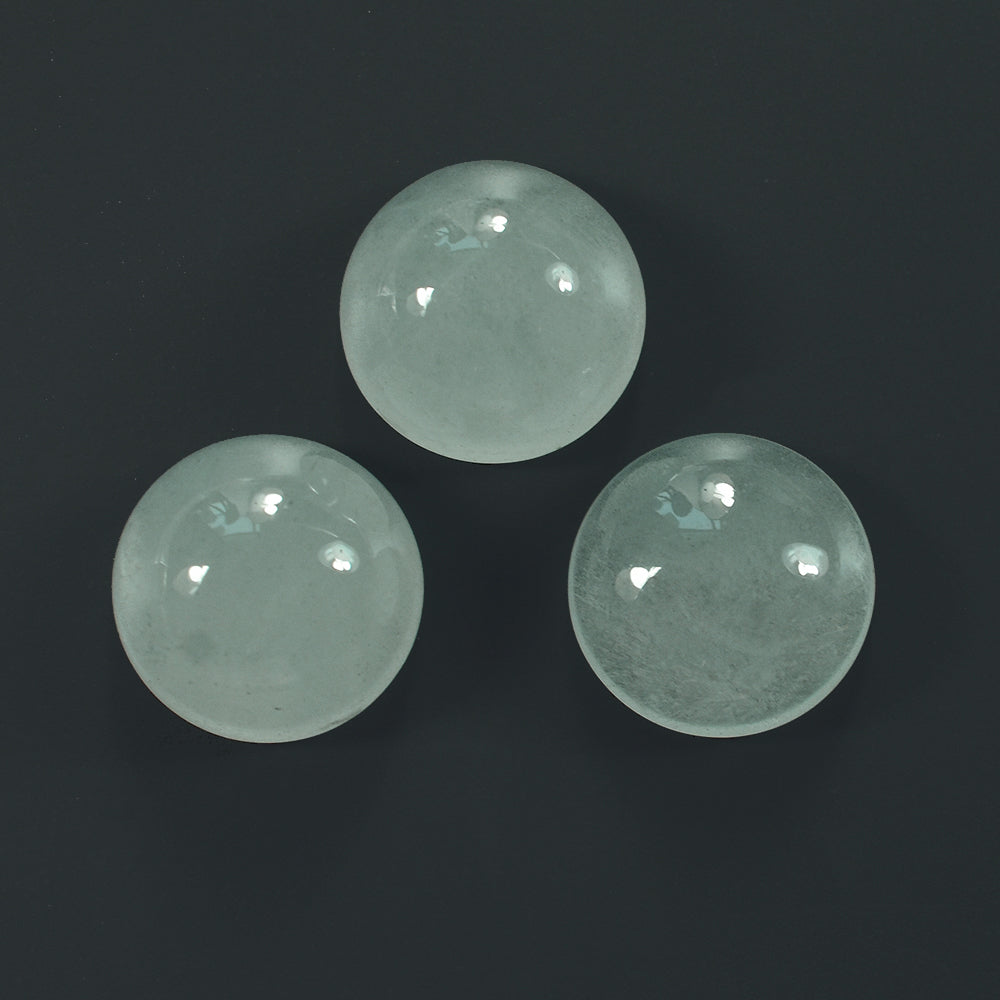 MILKY AQUAMARINE ROUND CAB 8MM 1.92 Cts.