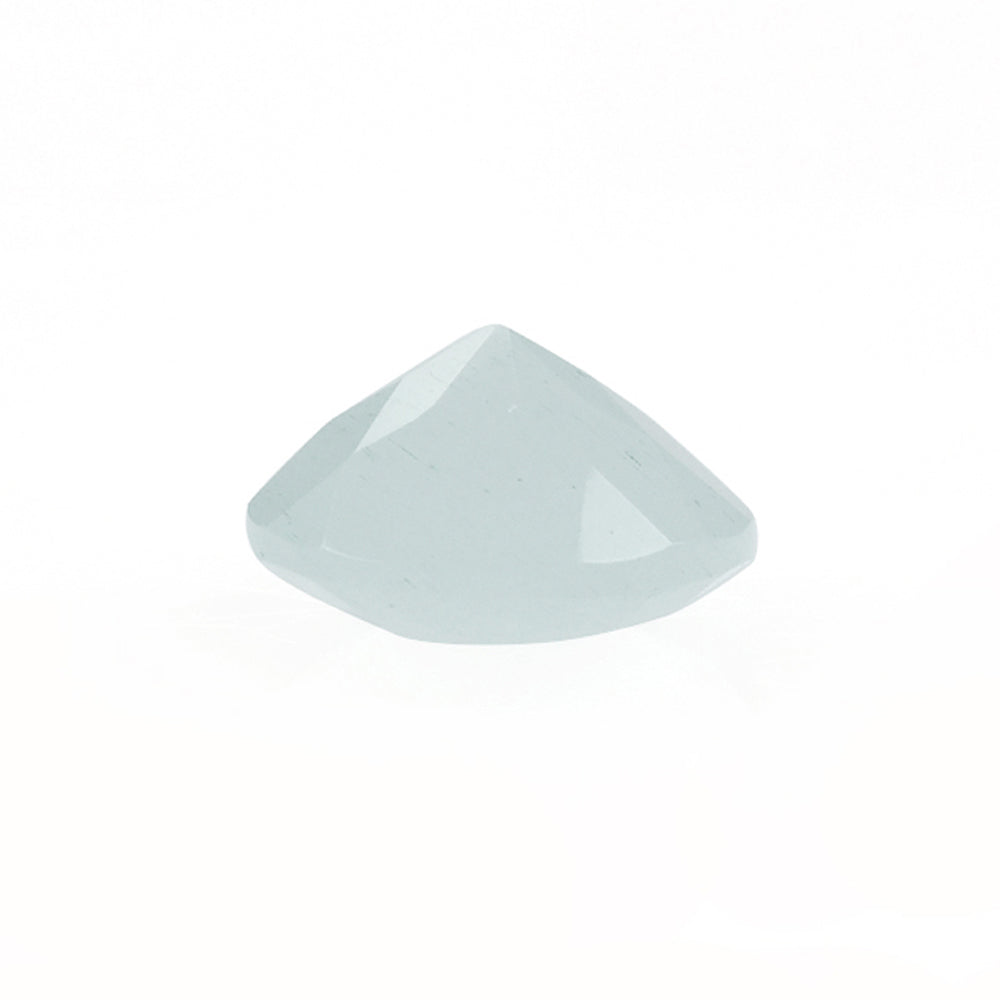 MILKY AQUAMARINE CHECKER CUT ROUND 10MM 3.21 Cts.