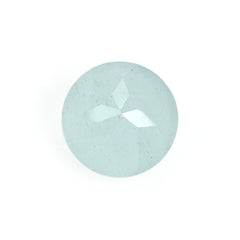 MILKY AQUAMARINE CHECKER CUT ROUND 10MM 3.21 Cts.