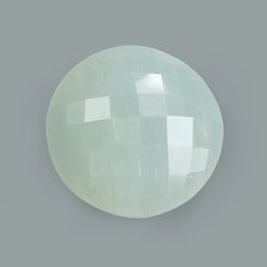 MILKY AQUAMARINE BRIOLETTE ROUND 15MM 9.14 Cts.