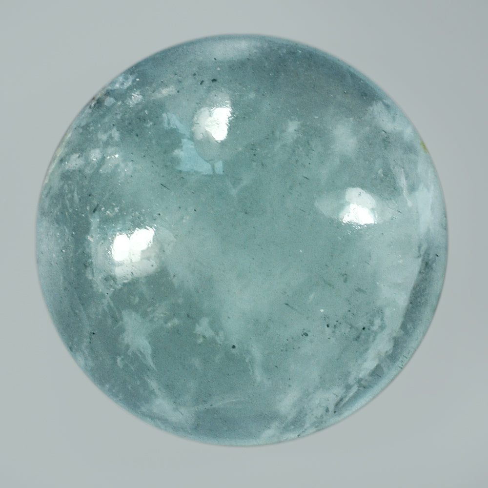 MILKY AQUAMARINE ROUND CAB 20MM 22.66 Cts.