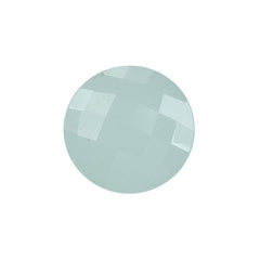 MILKY AQUAMARINE CHECKER CUT ROUND 10MM 3.07 Cts.