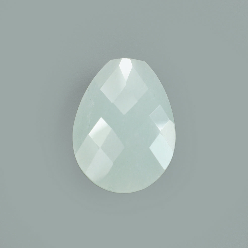 MILKY AQUAMARINE BRIOLETTE PEAR (H/D) 17.50X13MM 9.50 Cts.