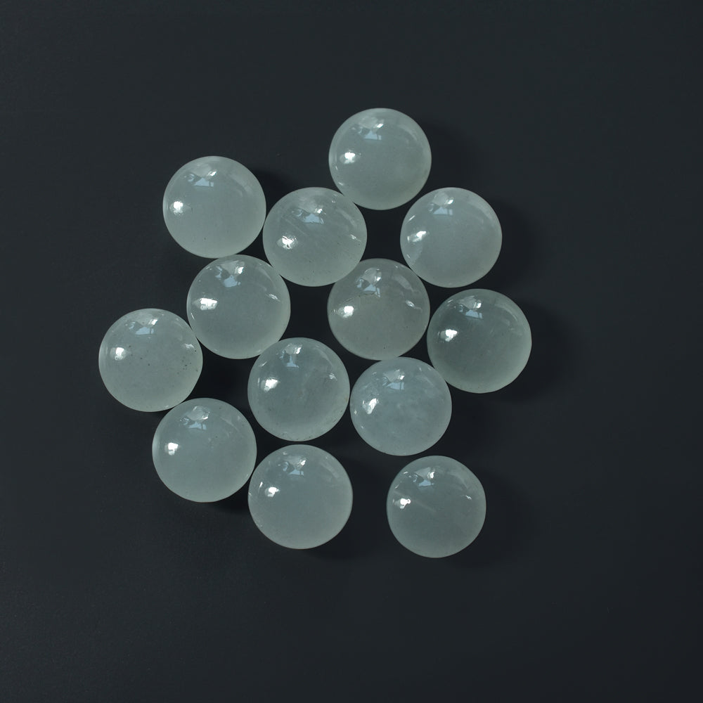 MILKY AQUAMARINE LENTIL ROUND 6MM 0.79 Cts.