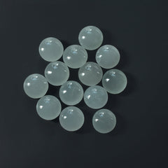 MILKY AQUAMARINE LENTIL ROUND 6MM 0.79 Cts.