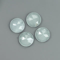 MILKY AQUAMARINE ROSE CUT ROUND 12MM 3.93 Cts.