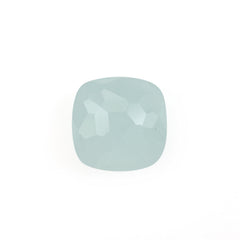 MILKY AQUAMARINE IRREGULAR CUT CUSHION CAB 12MM 5.84 Cts.