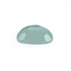MILKY AQUAMARINE IRREGULAR CUT CUSHION CAB 12MM 5.84 Cts.
