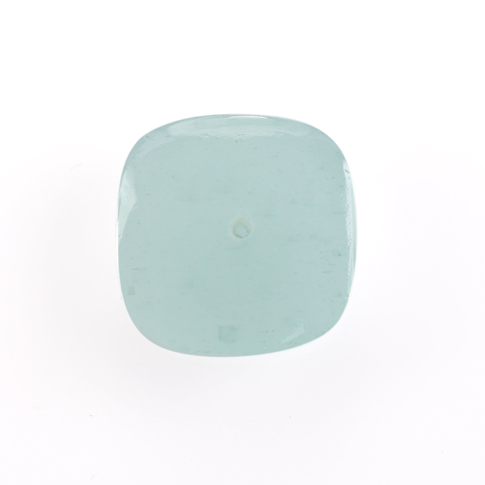 MILKY AQUAMARINE IRREGULAR CUT CUSHION CAB 12MM 5.84 Cts.