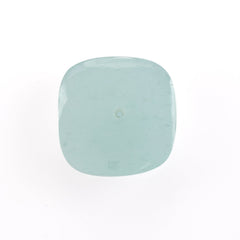 MILKY AQUAMARINE IRREGULAR CUT CUSHION CAB 12MM 5.84 Cts.
