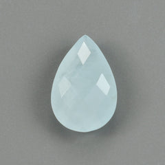 MILKY AQUAMARINE BRIOLETTE PEAR 12X8MM 2.46 Cts.