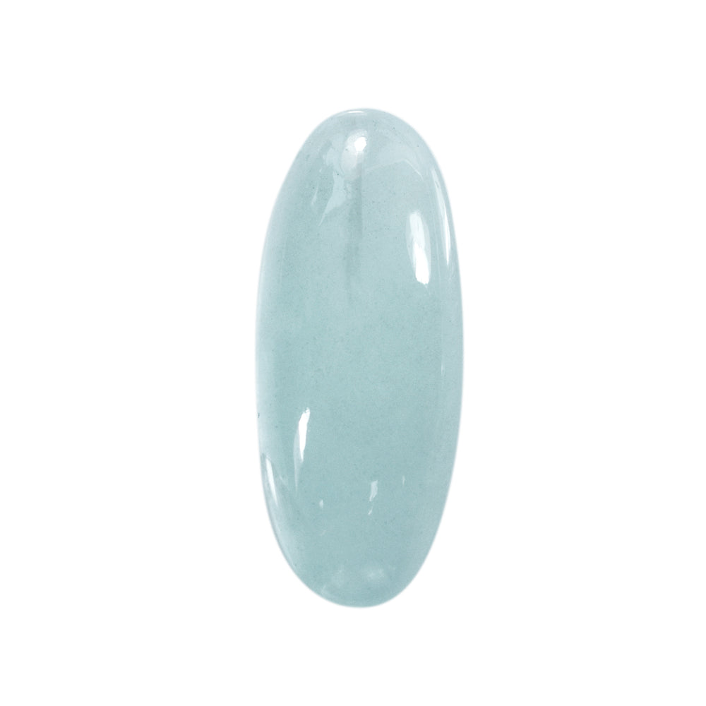 MILKY AQUAMARINE OVAL CAB 29X12 15.03 Cts.