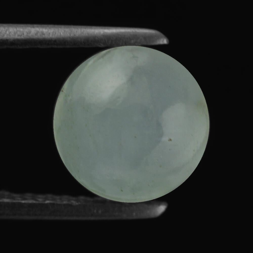 MILKY AQUAMARINE ROUND CAB 8MM 2.35 Cts.