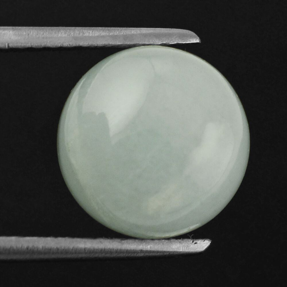 MILKY AQUAMARINE ROUND CAB 10MM 4.64 Cts.