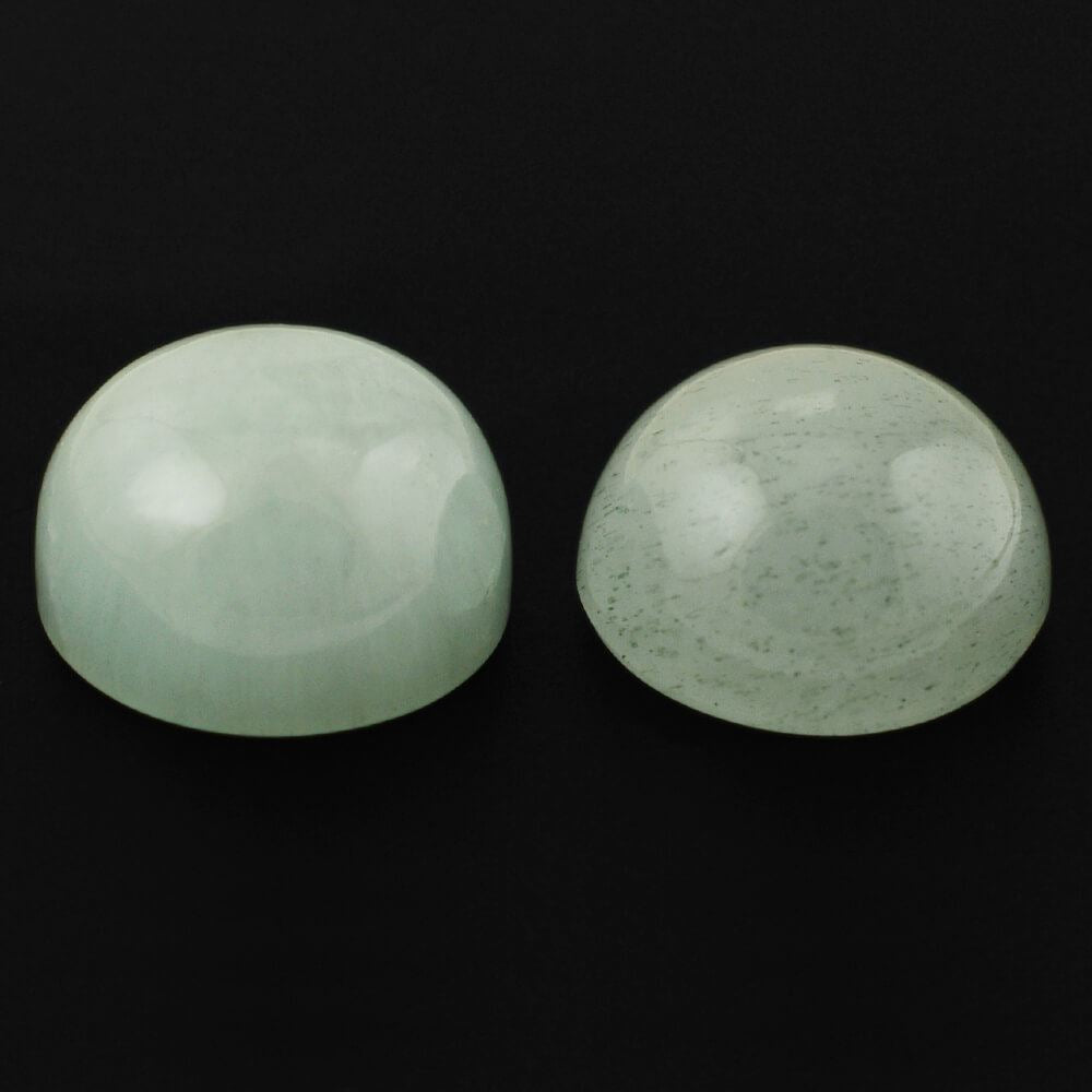 MILKY AQUAMARINE ROUND CAB 10MM 4.64 Cts.