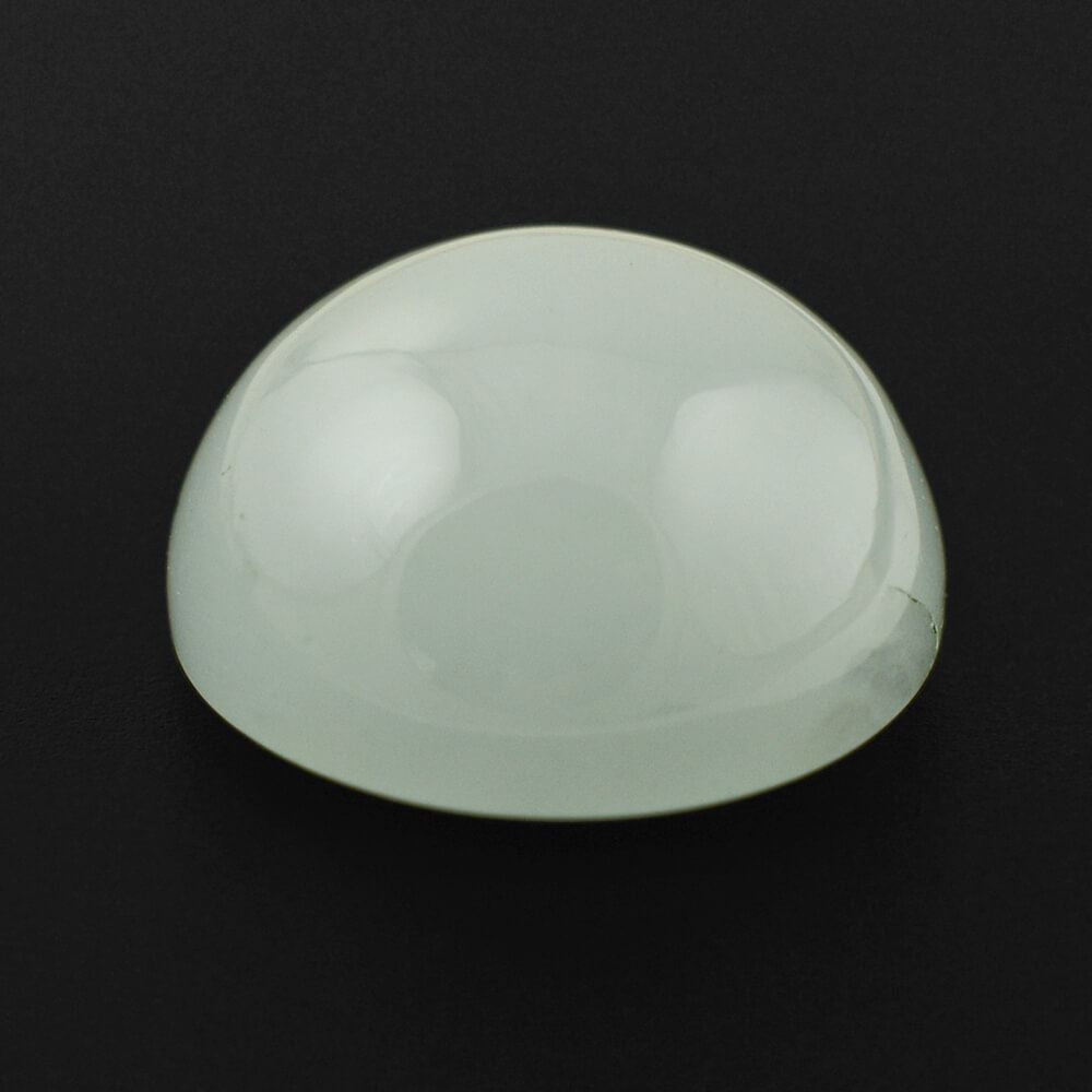 MILKY AQUAMARINE ROUND CAB 12MM 6.89 Cts.