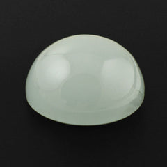 MILKY AQUAMARINE ROUND CAB 12MM 6.89 Cts.
