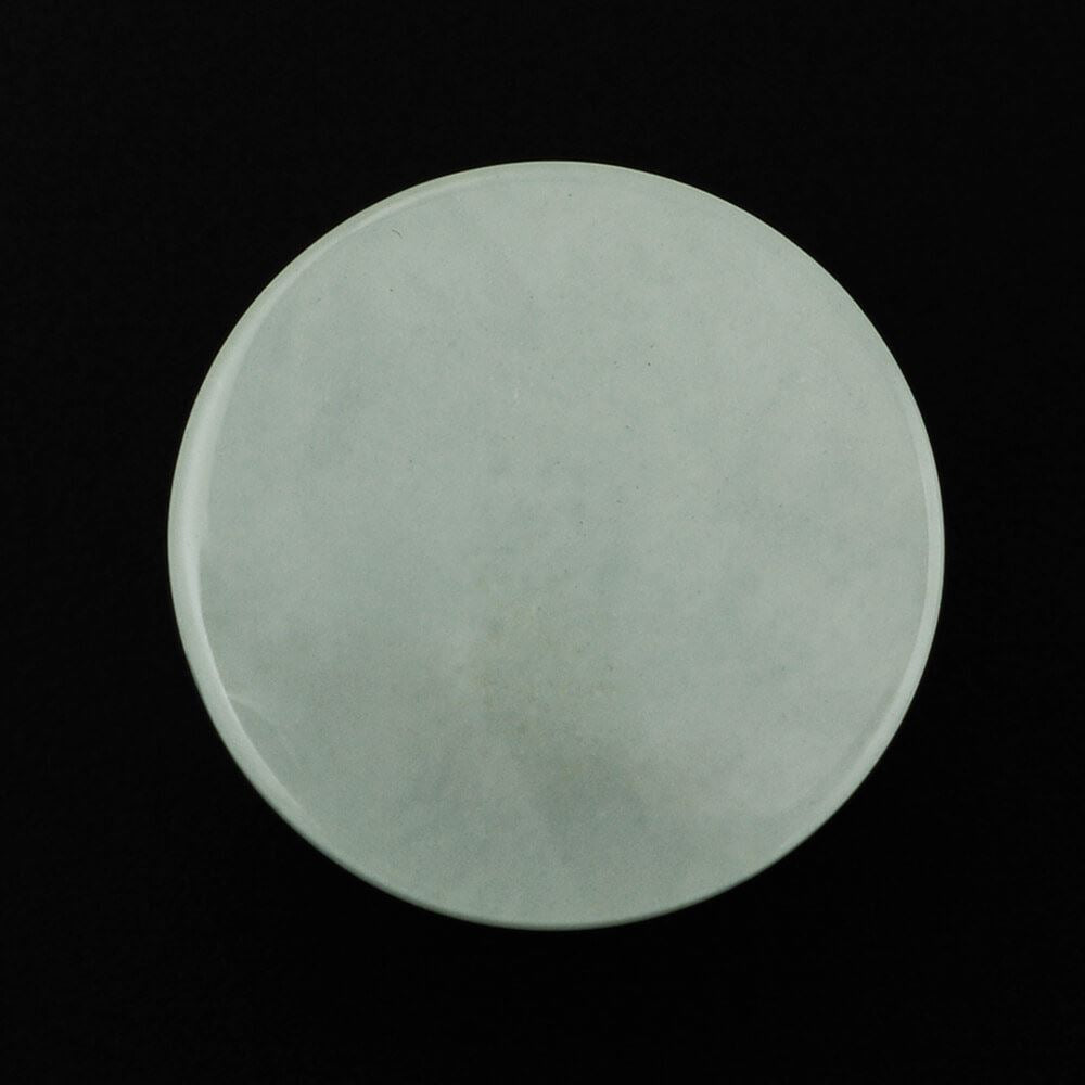 MILKY AQUAMARINE ROUND CAB 12MM 6.89 Cts.