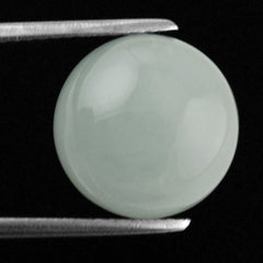 MILKY AQUAMARINE ROUND CAB 12MM 6.89 Cts.