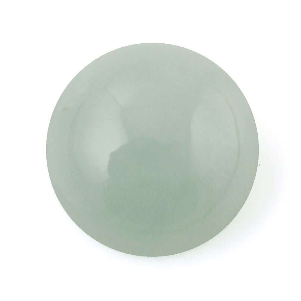 MILKY AQUAMARINE ROUND CAB 12MM 6.89 Cts.