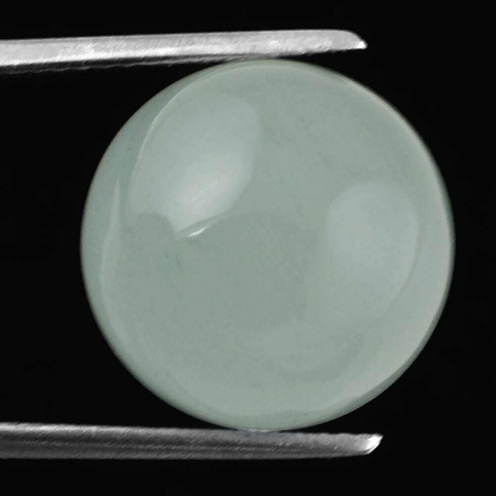 MILKY AQUAMARINE ROUND CAB 14MM 12.20 Cts.