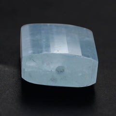 MILKY AQUAMARINE STEP CUT FREE FORM BEADS (AA/SI) (HALF DRILL 0.80MM) 10.50X8.50MM 4.29 Cts.