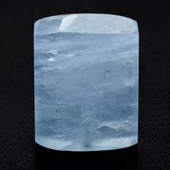 MILKY AQUAMARINE STEP CUT FREE FORM BEADS (AA/SI) (HALF DRILL 0.80MM) 10.50X8.50MM 4.29 Cts.